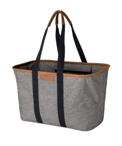 LUXE tote bag is foldable and has a convenient handle