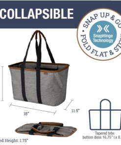 LUXE tote bag is foldable and has a convenient handle