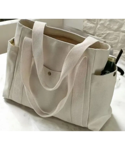 Handmade Large Canvas Shoulder Tote Bag