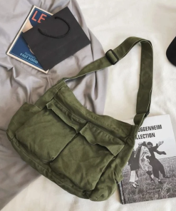 Canvas Tote Messenger Bag