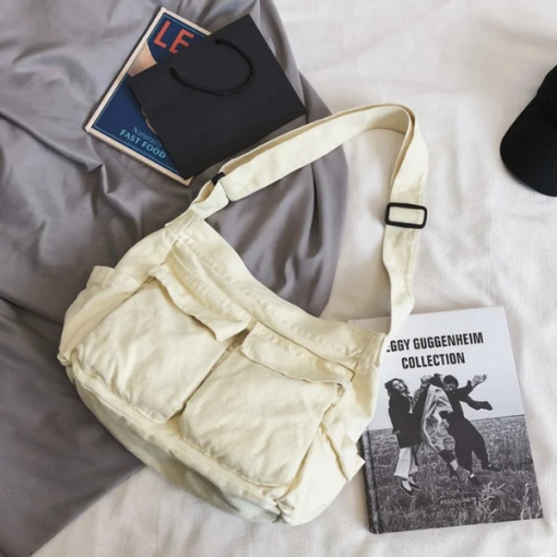 Canvas Tote Messenger Bag