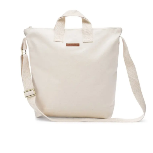 Cotton Canvas Tote Bag Zippered